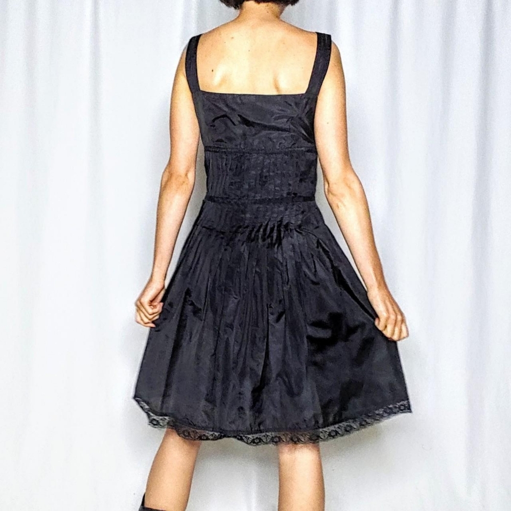 SOLD Y2K pintuck vintage midi dress - Picture 4 of 7